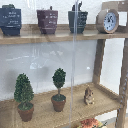 のれん【フラット】防炎静電透明(スワロンストリップドアシート)