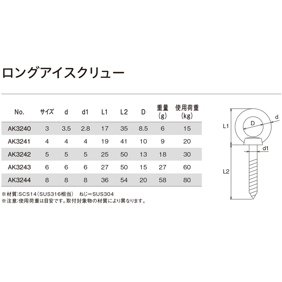 ロングアイスクリュー