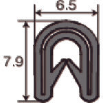 TRUSCO(トラスコ) ワンタッチガスケット 2m PVC 芯材入り 板厚1.6mmまで 縦取り付け