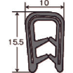 TRUSCO(トラスコ) ワンタッチガスケット 2m PVC 芯材入り 板厚3.5mmまで 縦取り付け
