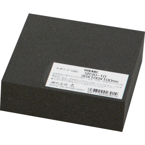 光 ポリエチレンスポンジ 100×100×30mm 黒