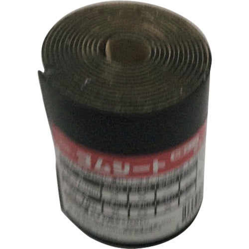 光 天然ゴムロール巻(粘着付)黒 1×50×1000mm