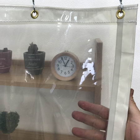 生地カットサンプル|VP-030HS ハイパーカーテン防炎遮熱透明