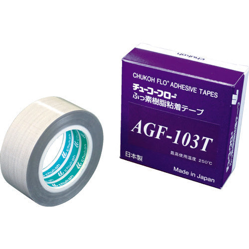 チューコーフロー 高離型フッ素樹脂ガラスクロス粘着テープ AGF−103T 0.18t×25w×10m