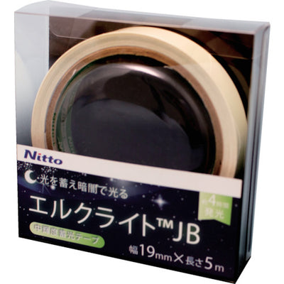 日東エルマテ 中輝度蓄光テープ JIS−JB級 0.25mm×19mm×5m グリーン