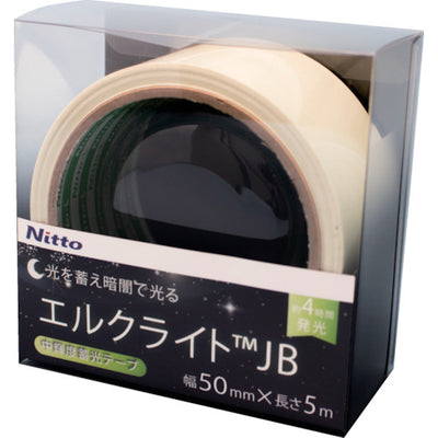 日東エルマテ 中輝度蓄光テープ JIS−JB級 0.25mm×50mm×5m グリーン