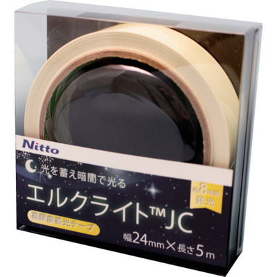 日東エルマテ 高輝度蓄光テープ JIS−JC級 0.3mm×24mm×5m グリーン