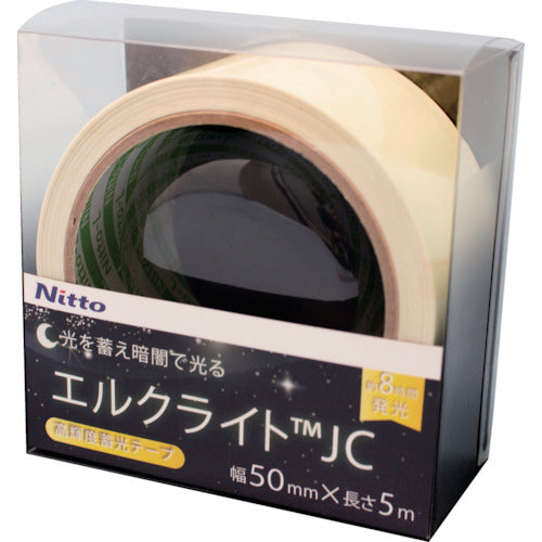 日東エルマテ 高輝度蓄光テープ JIS−JC級 0.3mm×50mm×5m グリーン