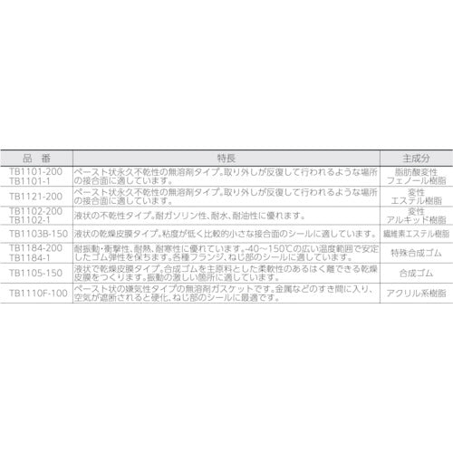 THREEBOND 液状ガスケット TB1101 1kg 赤褐色