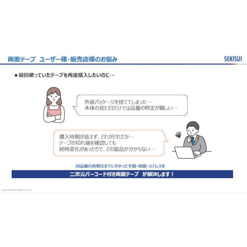 積水 発泡基材両面テープ ＃517TF 10×10 二次元コード付き
