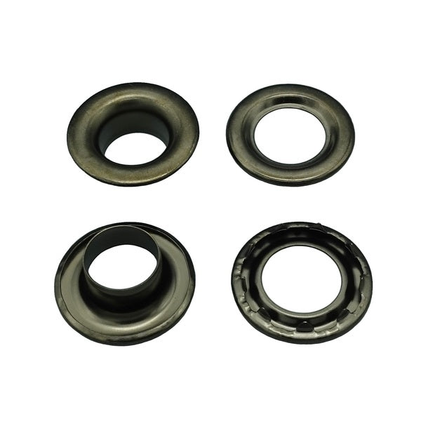 【強度MAX】真鍮黒ニッケルグロメット5番オスメス各400個セット