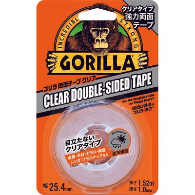 KURE 強力両面テープ ゴリラ両面テープ クリア 25.4mm×1.52m×厚さ1.0mm
