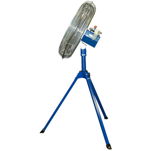 アクアシステム 無給油エアモーター式工場扇 スタンド大型 （アルミハネ60cm）