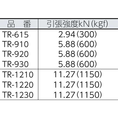 TRUSCO（トラスコ） ビニロントラックロープ 3つ打 線径9mmX長さ10m