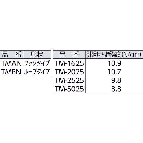 TRUSCO マジックテープ［［R下］］ 糊付B側 幅50mmX長さ25m 白