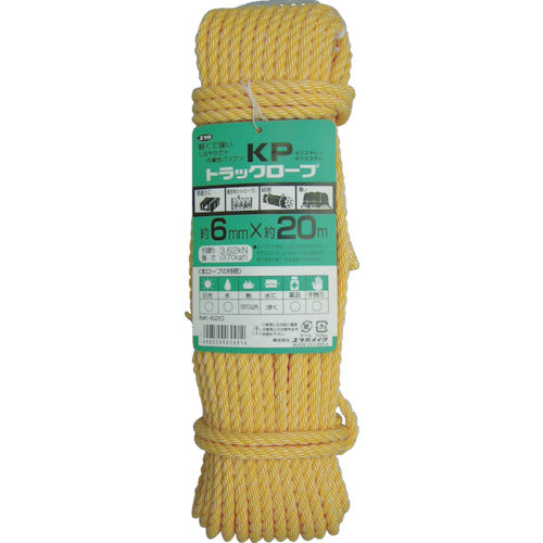 ユタカメイク ロープ KPトラックロープ 6φ×20m