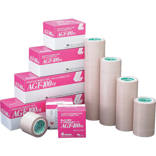 チューコーフロー フッ素樹脂（テフロンPTFE製）ガラスクロス粘着テープ AGFー100FR 0.13t×13w×10m