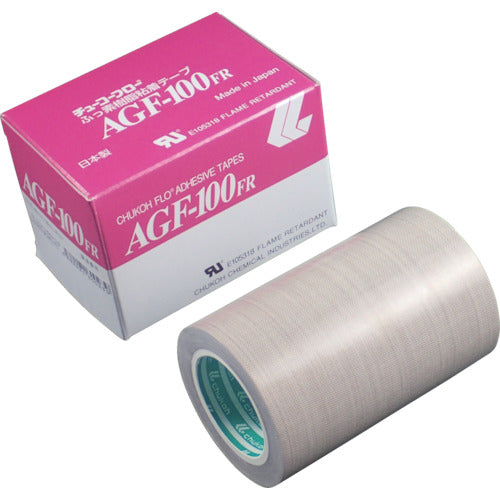 チューコーフロー フッ素樹脂（テフロンPTFE製）ガラスクロス粘着テープ AGFー100FR 0.18t×100w×10m