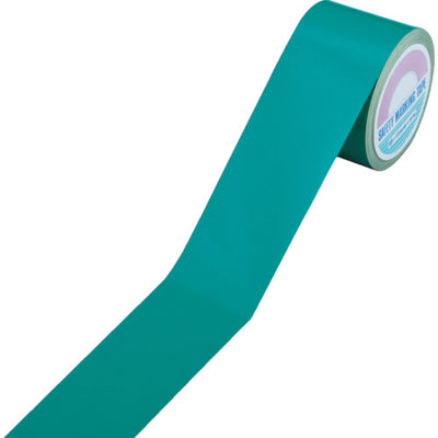 緑十字 ラインテープ（反射） 緑 反射−50G 50mm幅×10m 屋内用 ポリエステル