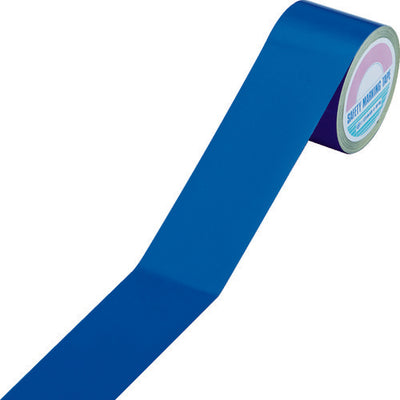 緑十字 ラインテープ（反射） 青 反射−50BL 50mm幅×10m 屋内用 ポリエステル