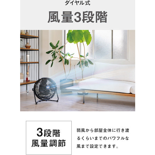 CAT 工場扇 35cm（壁・床タイプ）羽根軸180°半転機能付 ブラック