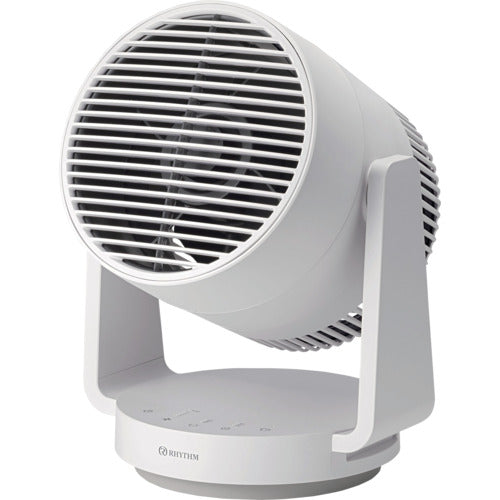 RHYTHM リズム サーキュレーター 40畳 自動首振り 小型 強力送風 衣類乾燥モード タイマー付き DCモーター 2重反転ファン ライトグレー