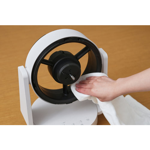 RHYTHM リズム サーキュレーター 40畳 自動首振り 小型 強力送風 衣類乾燥モード タイマー付き DCモーター 2重反転ファン ライトグレー