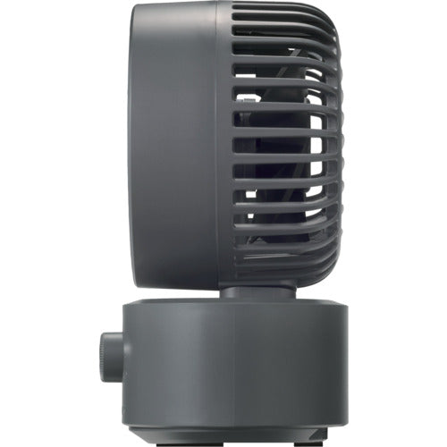 RHYTHM 卓上扇風機 静音 小型 USB給電式 自動首振り 強力 DCモーター 2重反転ファン デスクファン お手入れ簡単 Silky Wind Mini ダークグレー