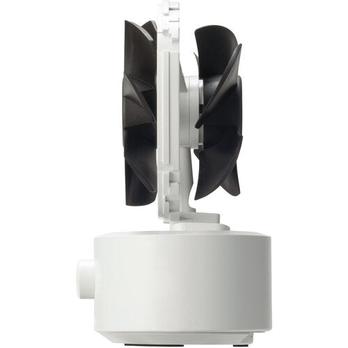 RHYTHM 卓上扇風機 静音 小型 USB給電式 自動首振り 強力 DCモーター 2重反転ファン デスクファン お手入れ簡単 Silky Wind Mini ダークグレー