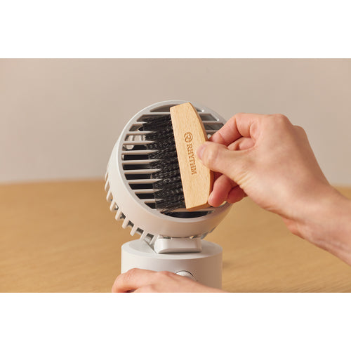 RHYTHM 卓上扇風機 静音 小型 USB給電式 自動首振り 強力 DCモーター 2重反転ファン デスクファン お手入れ簡単 Silky Wind Mini ライトグレー