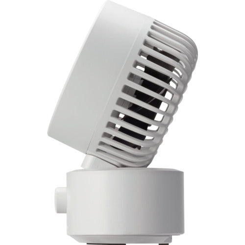 RHYTHM 卓上扇風機 静音 小型 USB給電式 自動首振り 強力 DCモーター 2重反転ファン デスクファン お手入れ簡単 Silky Wind Mini ライトグレー