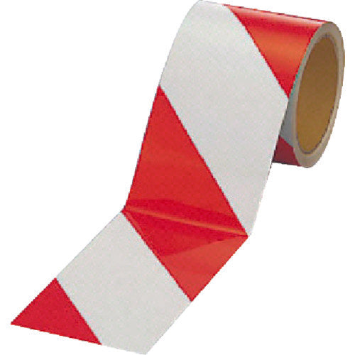 ユニット 反射トラテープ（赤／白 ポリエステル樹脂フィルム 90mm幅×10m
