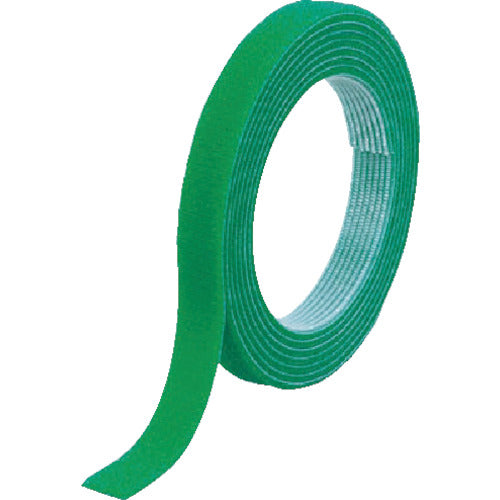 TRUSCO マジックバンド［［R下］］結束テープ両面 幅10mmX長さ10m緑