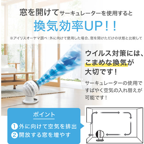 IRIS 271090 大型サーキュレーター 首振りタイプ ブラック