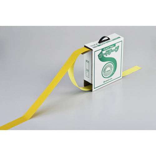 緑十字 ガードテープ（ラインテープ） 黄 GTH−501Y 50mm幅×100m 再剥離タイプ
