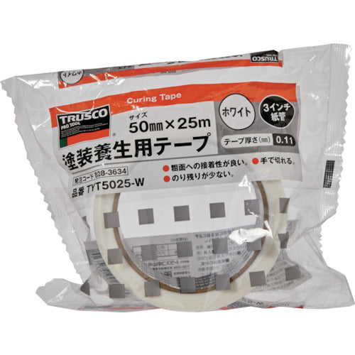 TRUSCO 塗装養生用テープ ホワイト 50X25
