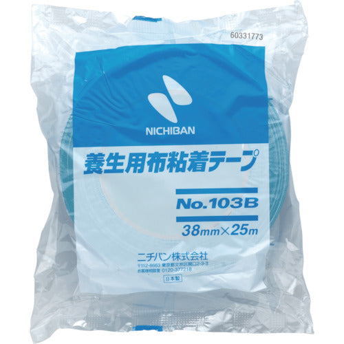 ニチバン 養生用布粘着テープ103Bー38（ライトブルー） 38mm×25m