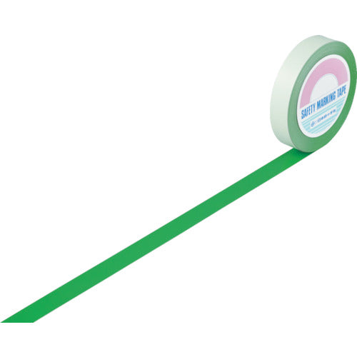 緑十字 ガードテープ（ラインテープ） 緑 GT−251G 25mm幅×100m 屋内用