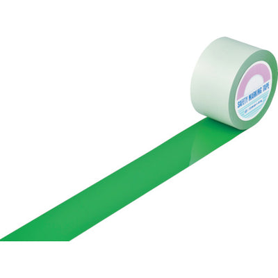 緑十字 ガードテープ（ラインテープ） 緑 GT−751G 75mm幅×100m 屋内用