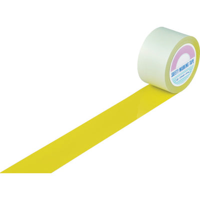 緑十字 ガードテープ（ラインテープ） 黄 GT−752Y 75mm幅×20m 屋内用