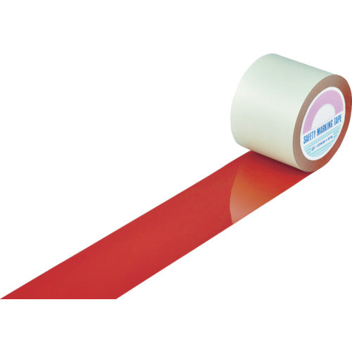緑十字 ガードテープ（ラインテープ） 赤 GT−101R 100mm幅×100m 屋内用