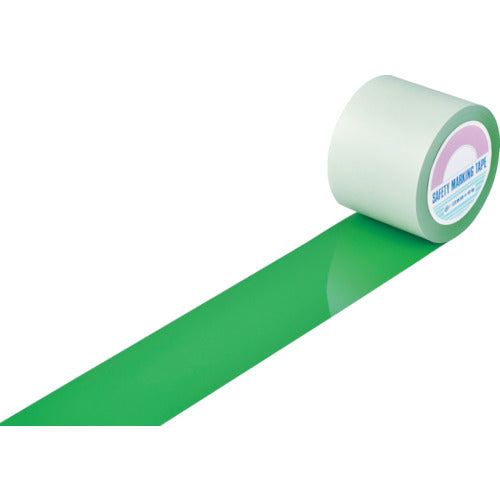 緑十字 ガードテープ（ラインテープ） 緑 GT−102G 100mm幅×20m 屋内用