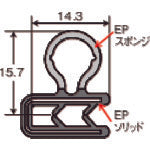 TRUSCO ワンタッチガスケット 2m EPDM 芯材入り 板厚1.4mmまで 横取り付け