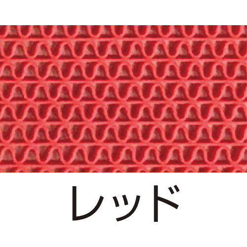 カーボーイ 安全歩行マット 900mmx10m レッド