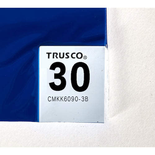 TRUSCO 抗菌粘着クリーンマット 600X900MM ブルー 1シート 30枚入