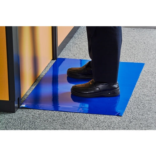 TRUSCO（トラスコ） 粘着クリーンマット 600X900MM ブルー （10シート入）